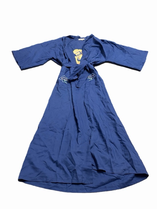 Health Other - 90s Euro Chinese Vintage Dragon Embroidered Kimono Maxi Robe (Blue) M